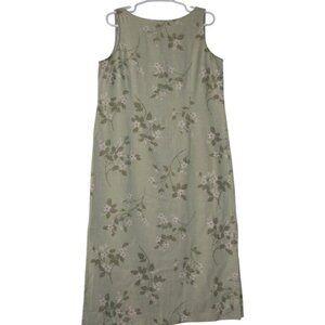 Kathie Lee Vintage Sleeveless Floral Print Crew Neck Maxi Dress Size 20.